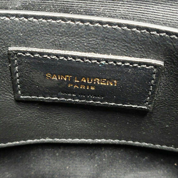 SAINT LAURENT 80's Vanity YSL Crossbody Bag in Quilted Grained Leather $1750 - Picture 10 of 11